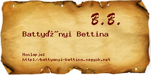 Battyányi Bettina névjegykártya